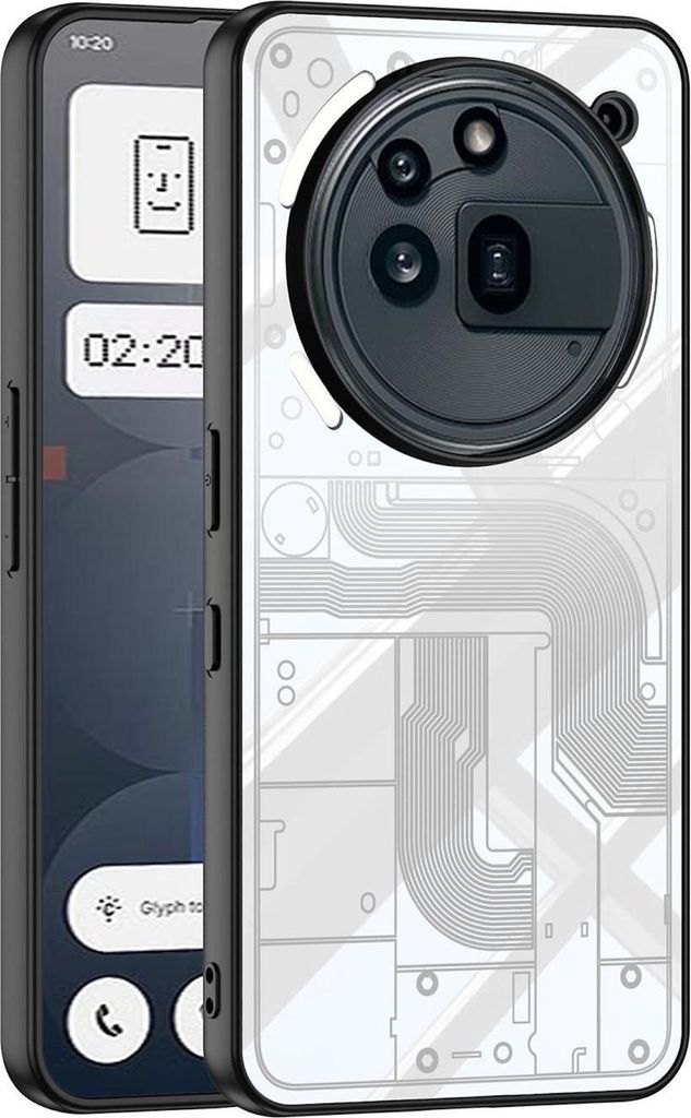 Für Nothing Phone 3a Pro GKK Skin Feel AG Technik Design TPU Schutz Hülle Weiß