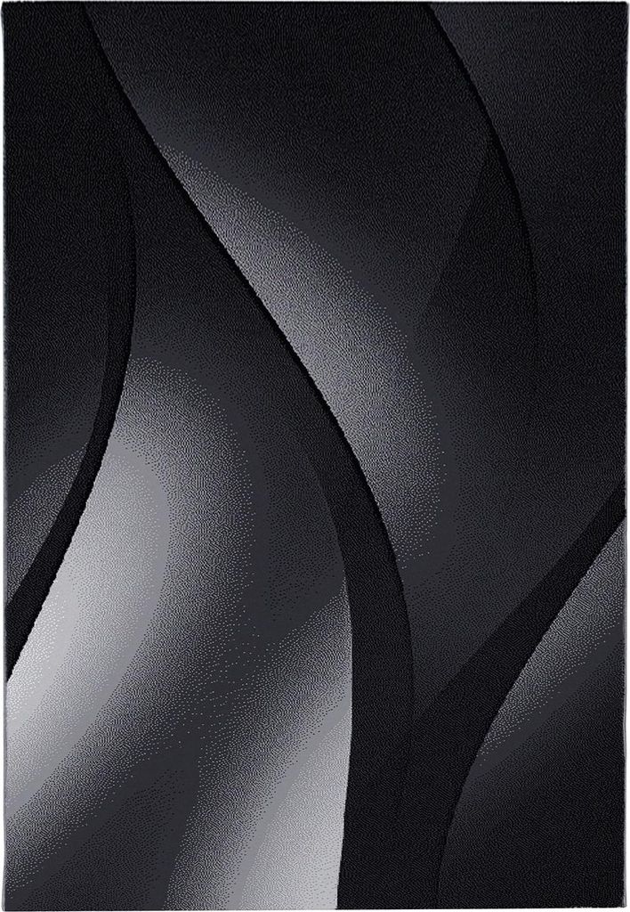 Kurzflor Teppich PLUS Schwarz 280 x 370 cm