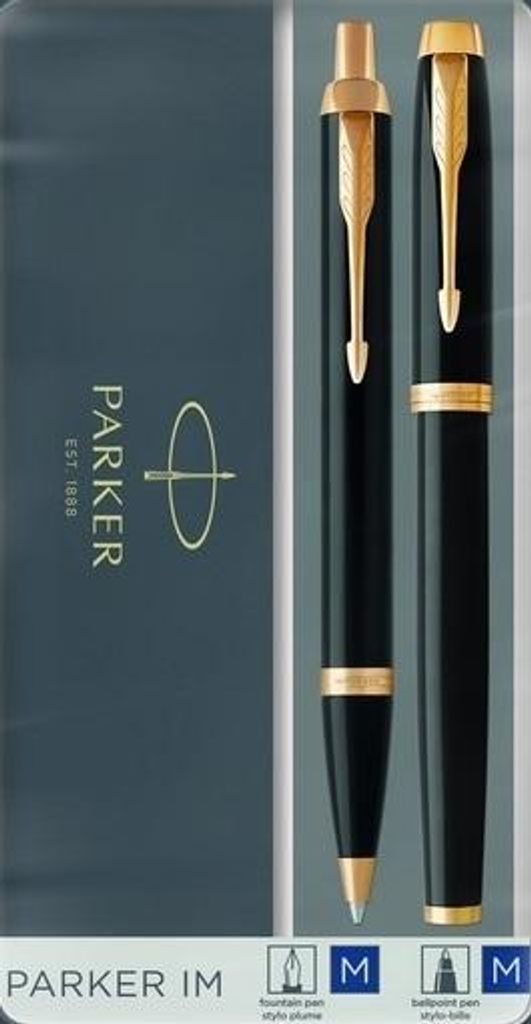Parker 2093216, Czarny, 2 szt., Długopis + pióro wieczne Zdjęcie produktu 