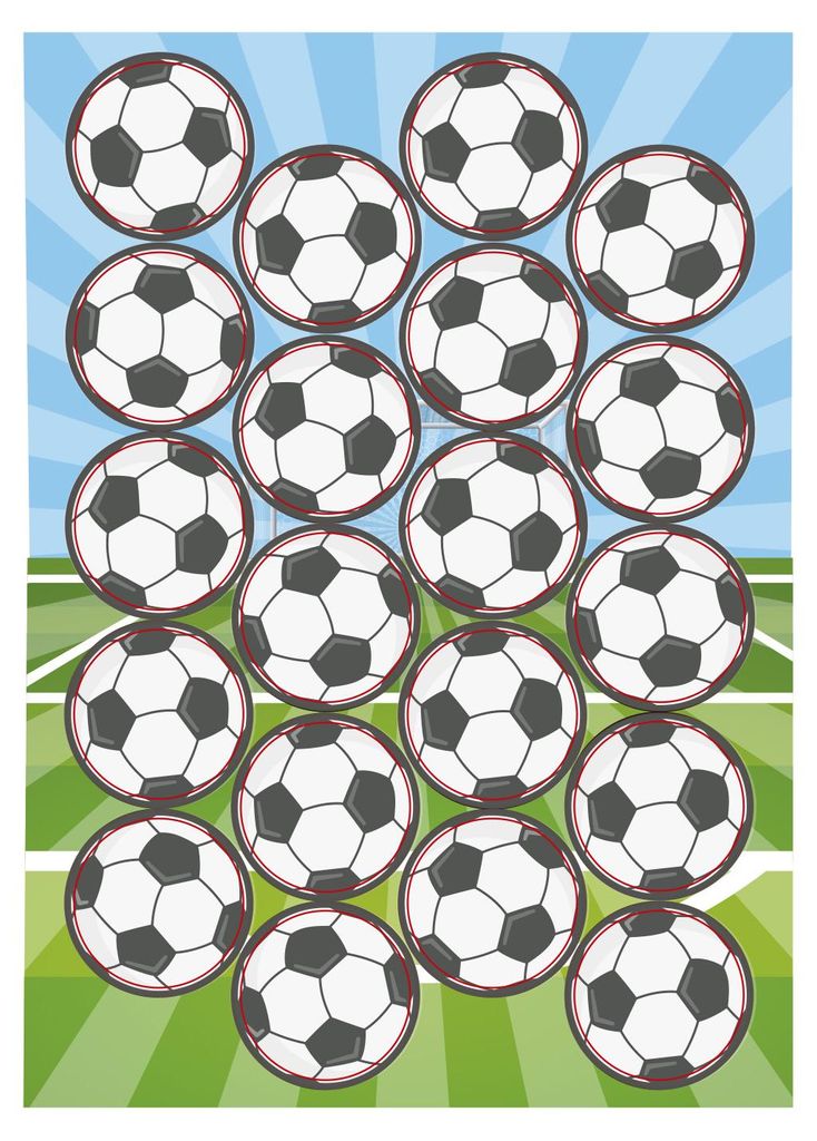 Dekora Fußball Tortendeko essbar, Mini Tortenaufleger aus Produktbild 
