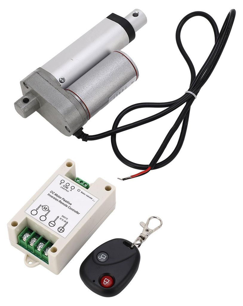 Weißer elektrischer Linearantrieb mit 50 mm Hub, IP65, 750 N, Motor aus Aluminiumlegierung, 24 V, für Massagestuhl-Controller, Fernbedienungsset