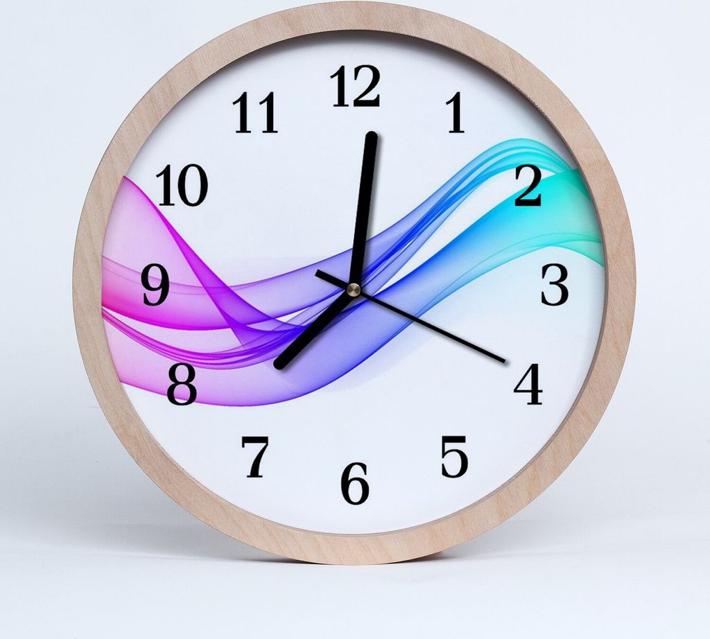 Holzuhr 30fi cm wanduhr - Kunst abstrakte Linien