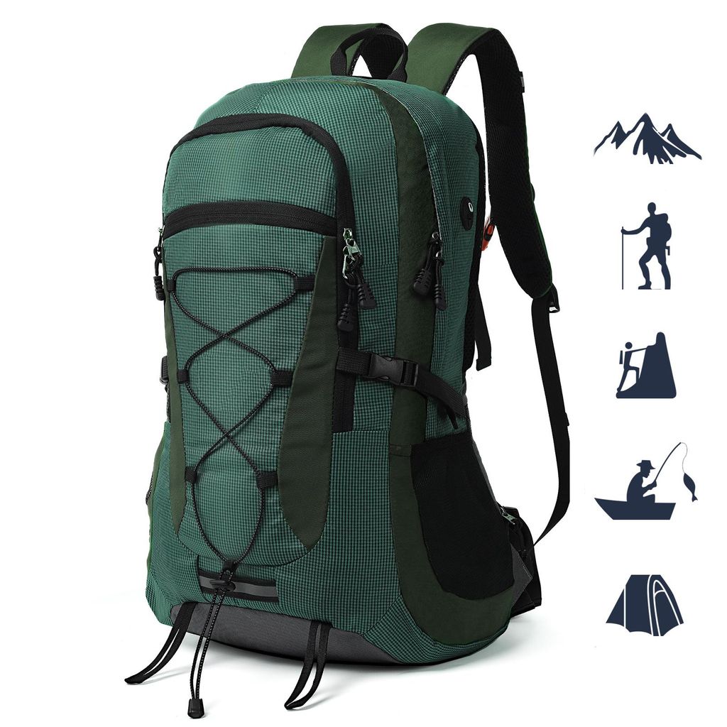 Wanderrucksack 45L Wanderrucksack Herren Damen, Wasserdicht Trekkingrucksack Für Wandern, Radfahren, Klettern, Bergsteigen und Reisen Sport