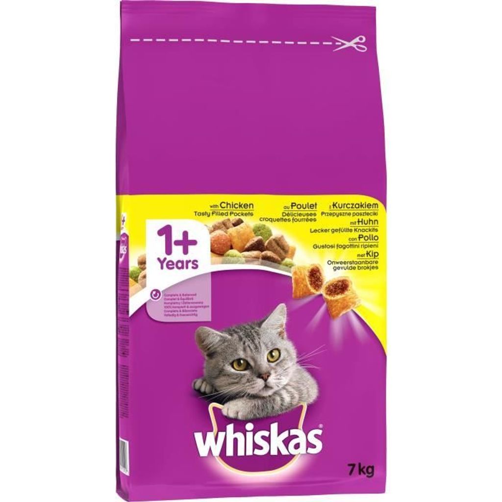 Whiskas Dry Adult 7 kg Chicken Premium Nutrition Wet Food Image du produit 