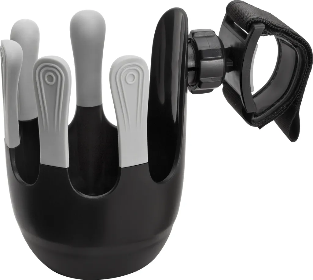Porte-boissons flexible noir idéal pour sorties en poussette ou à vélo