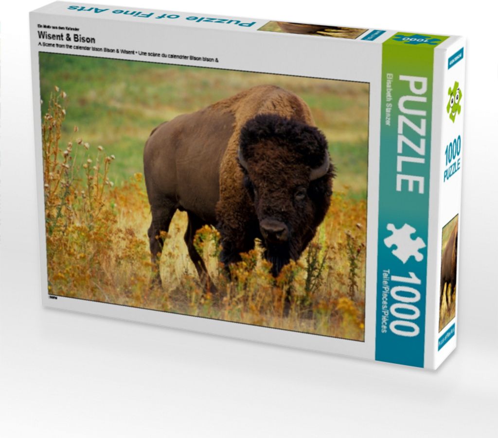 CALVENDO Puzzle Ein Motiv aus dem Kalender Wisent & Bison | 1000 Teile Lege-Größe 64x48cm Foto-Puzzle für glückliche Stunden