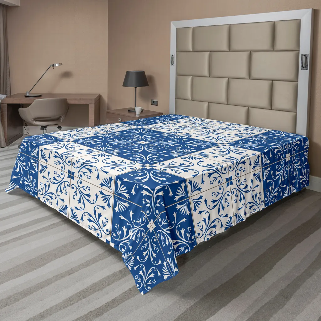Lenzuolo Mosaico Ceramico ABAKUHAUS Blu Navy 275x260 Country