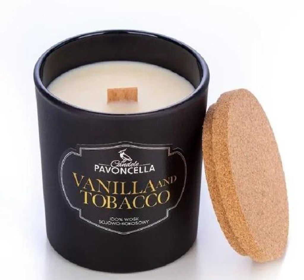 Sojakerze „Vanilla and Tobacco“, schwarz, 135 g – Produktbild 
