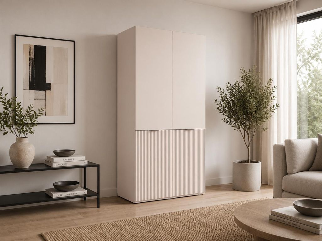 Drehtürenschrank, Falttürenschrank 2-türig Schrank mit Produktbild 