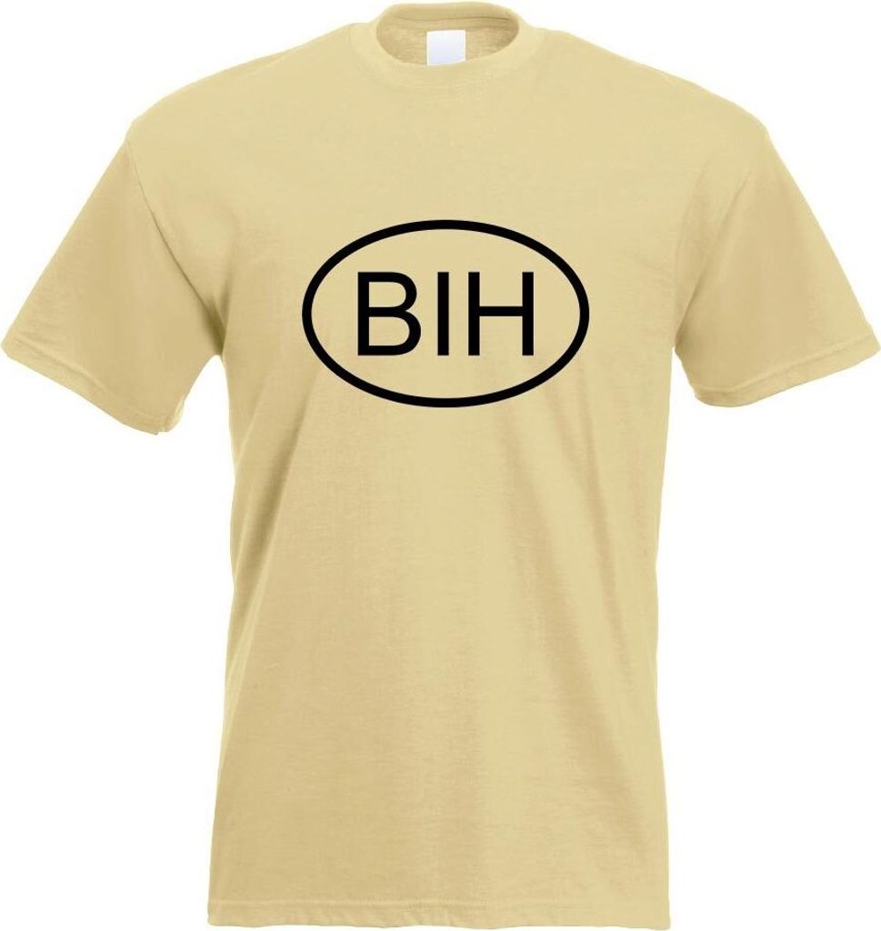 Kiwistar - T-Shirt - Khaki - Bosnien Herzegowina BIH Motiv Bedruckt Funshirt Design Print - mit Motiv Bedruckt - Funshirt Design - Sport - Freizeit...