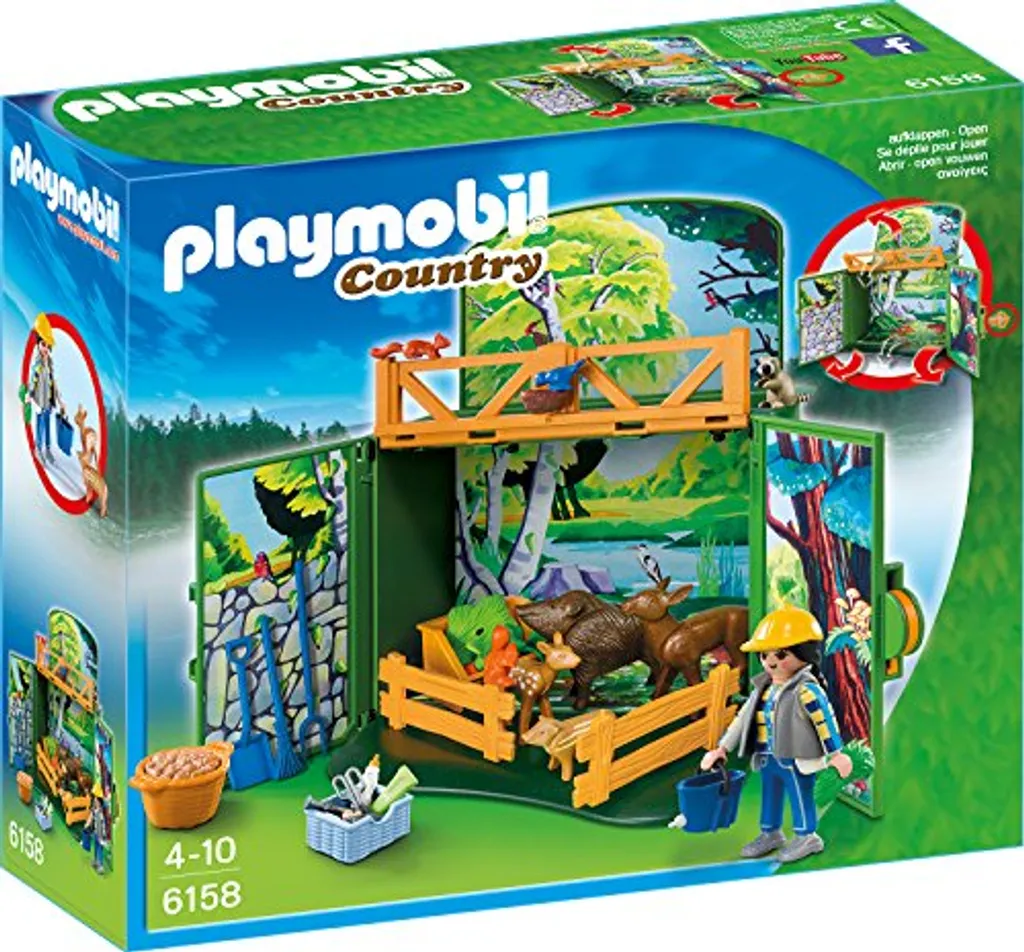 PLAYMOBIL 6158 : le jeu forêt sans désordre facile à ranger et à emporter