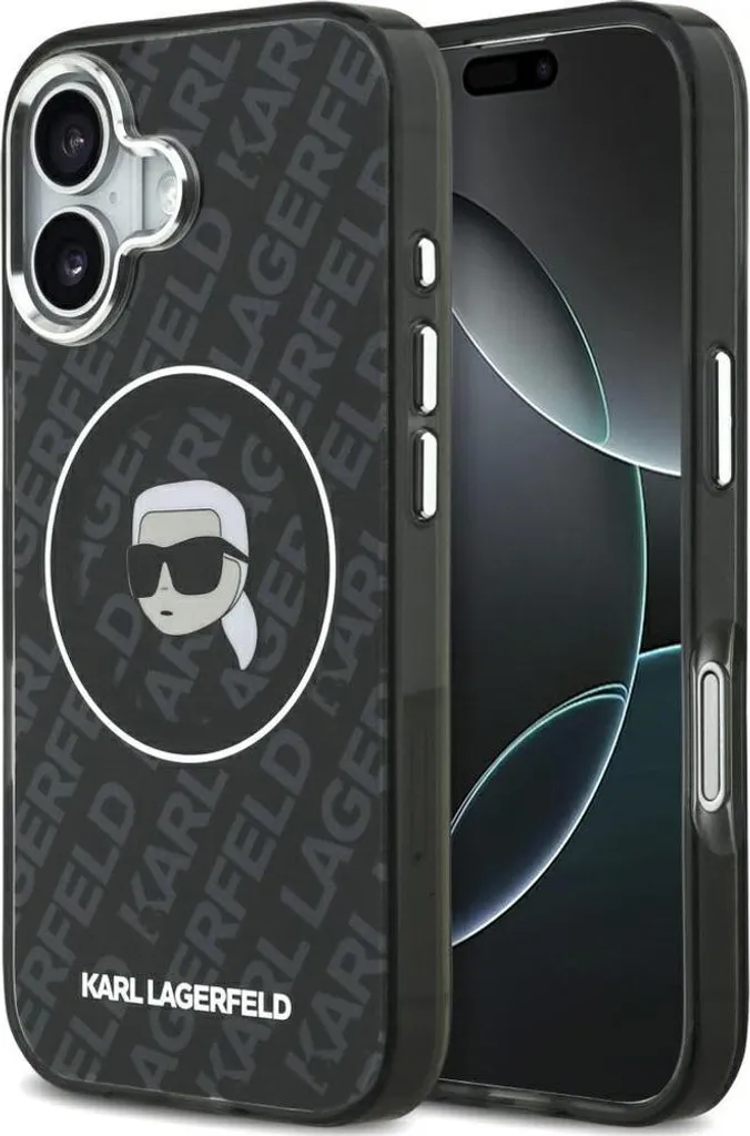 Protection iPhone 17 Karl Lagerfeld MagSafe Noir Transparent Luxe