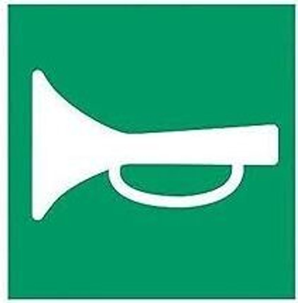 Symbolschild Drucklufthorn 9Xt 713 630-461