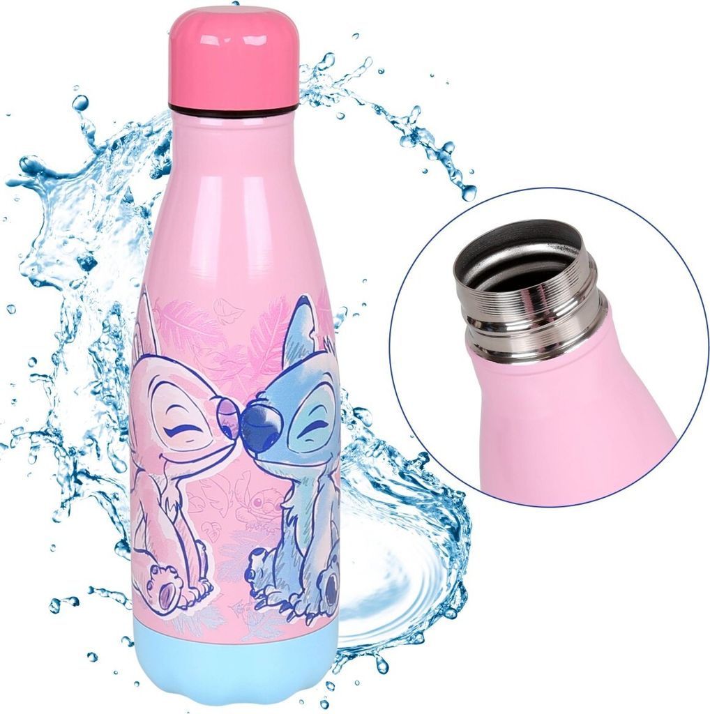 DISNEY Stitch a Angel Růžová ocelová termoláhev, láhev Obrázek produktu 