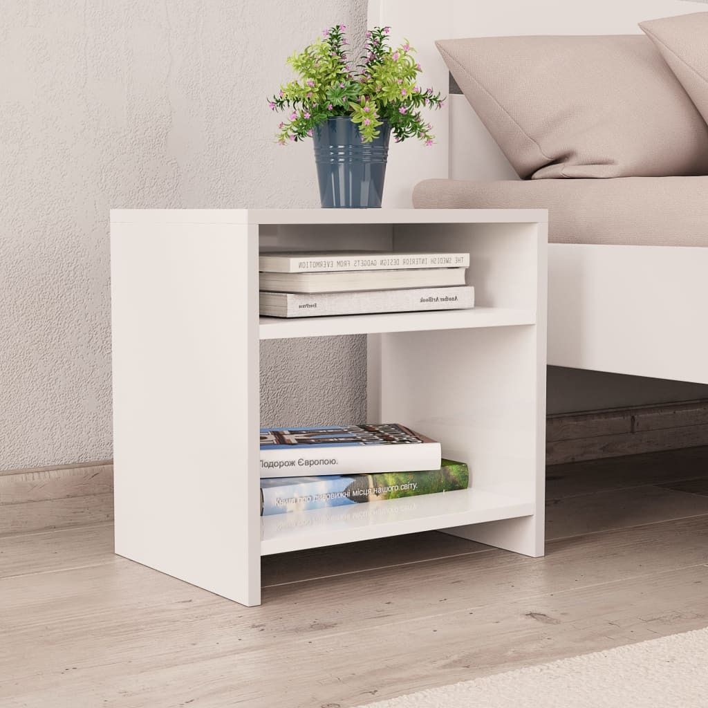 vidaXL Nachttisch Weiß 40x30x40 cm Holzwerkstoff Produktbild 
