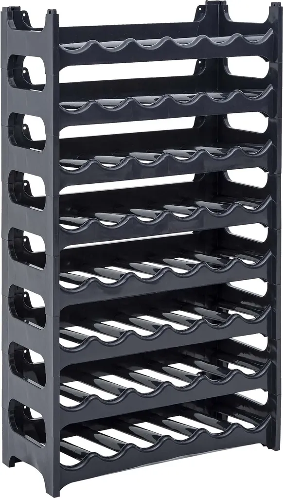 Rangement Bouteilles pour Cave et Cellier - Casier 48 Places Empilable