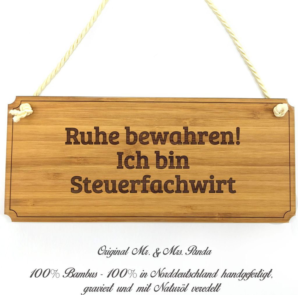 Mr. & Mrs. Panda Schild Steuerfachwirt - Geschenk, Produktbild 
