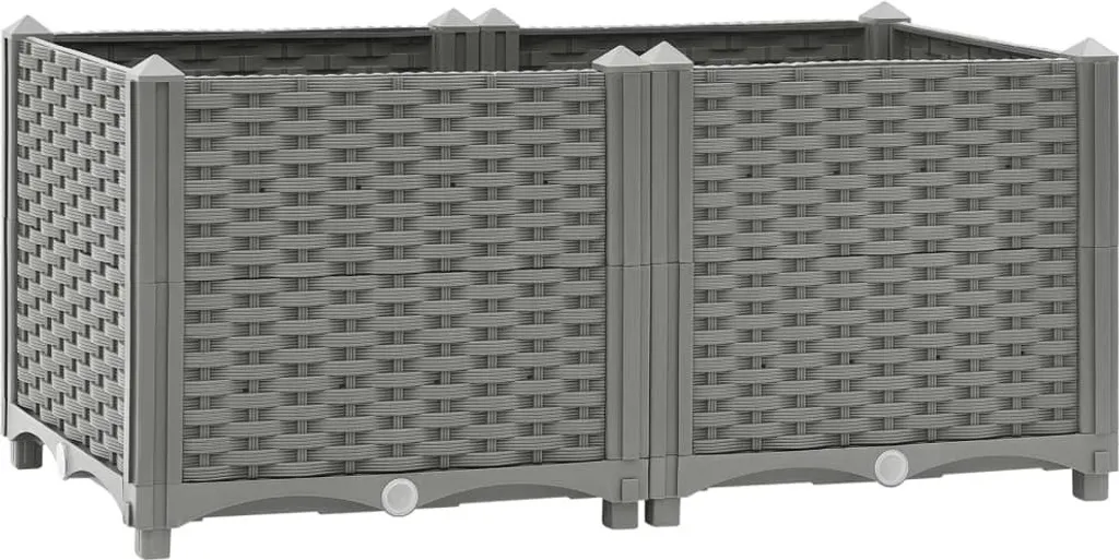 Lit de jardin surélevé 80x40x38 cm pour jardiner sans douleur au dos