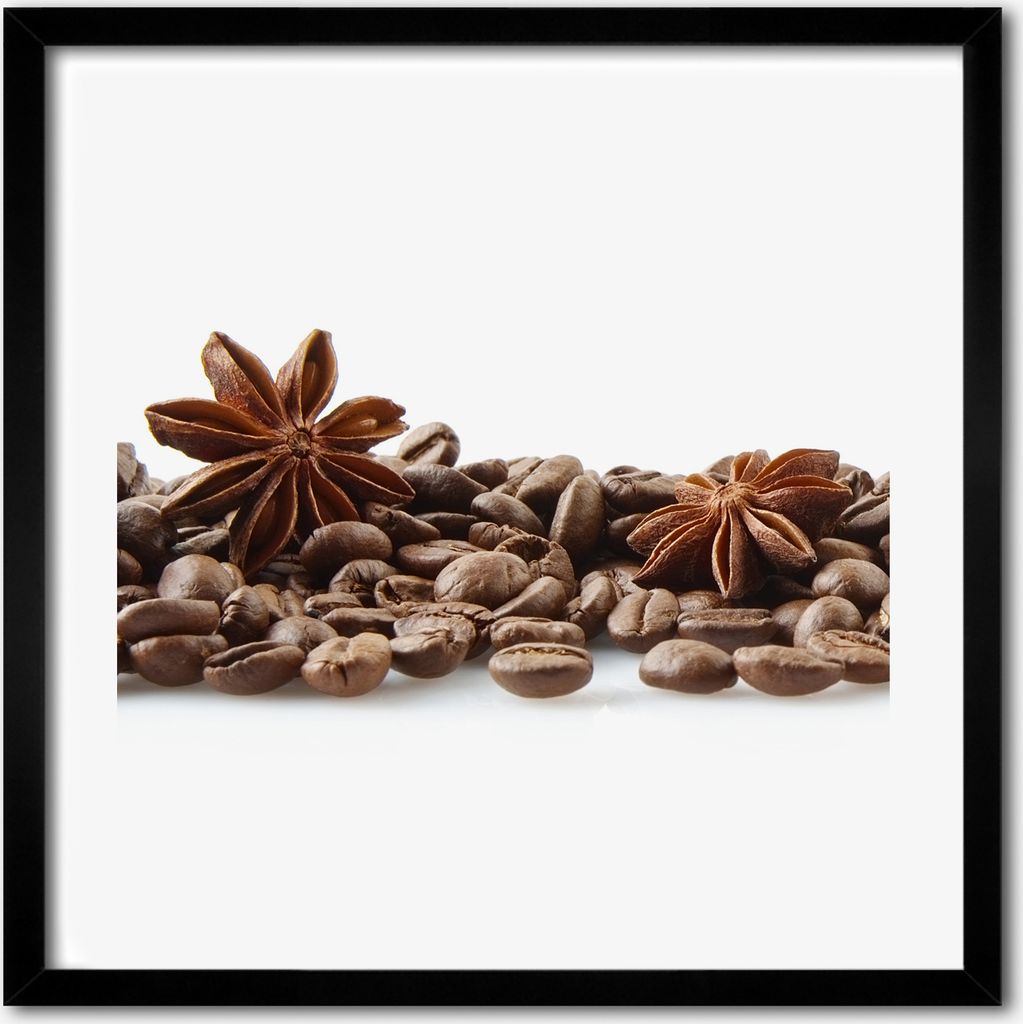 Bild - 50 cm x 50 cm - MDF - Rahmen, Wandkunst - Körner von Zimt