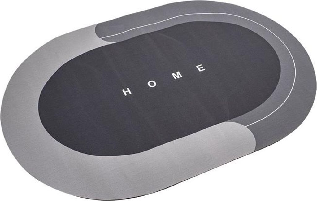 Tappeto assorbente da bagno 40 x 60 cm ovale, grigio Immagine del prodotto 