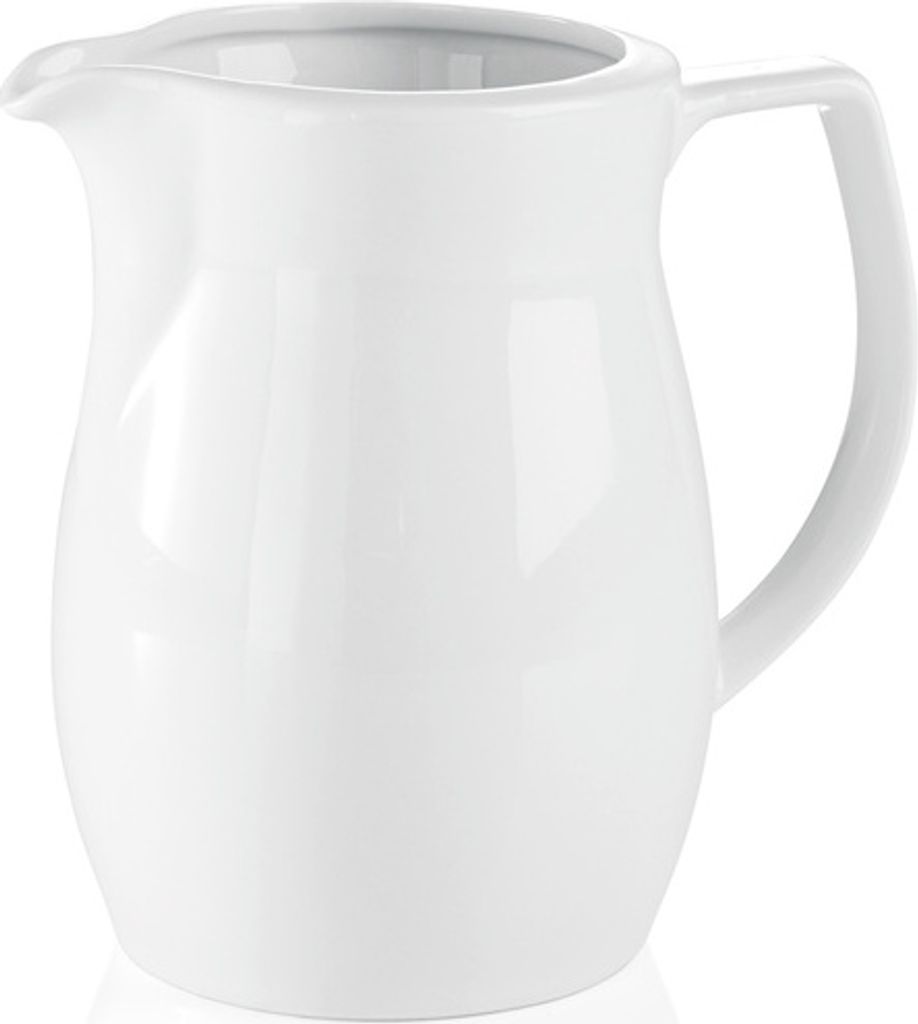 10x Krug Karaffe 1 l, weiß, Porzellan