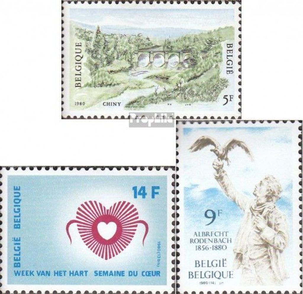 Briefmarken Belgien 1980 Mi 2043,2044,2045 (kompl.Ausg.) postfrisch Tourismus