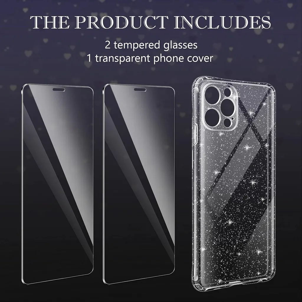 Custodia Crystal Gloss iPhone 12 Pro con Doppio Vetro Temperato 9H - 2