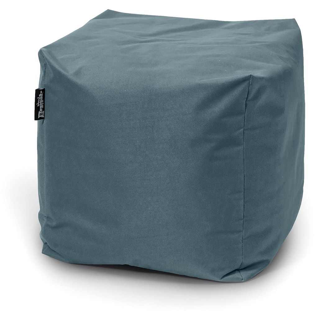 Sitzpouf für Outdoor, Fußhocker geeignet für Gaming-Sitzsäcke, wetterfest, Outdoor-Pouf (45x45x45cm, Anthrazit)