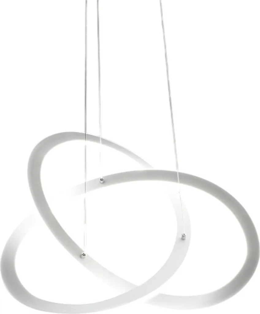 Lustre LED salon salle à manger Yara blanc anneau moderne 40W dimmable