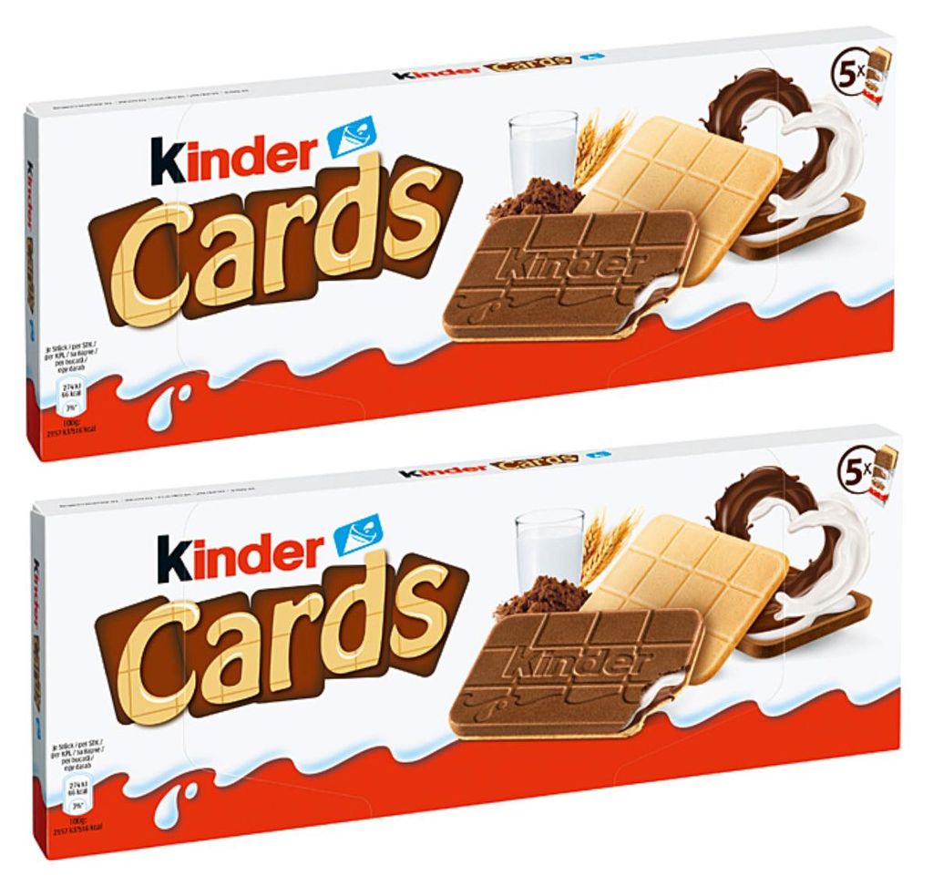 Kinder Kartki chrupiące wafelki z kakao 128g 2-pak Zdjęcie produktu 