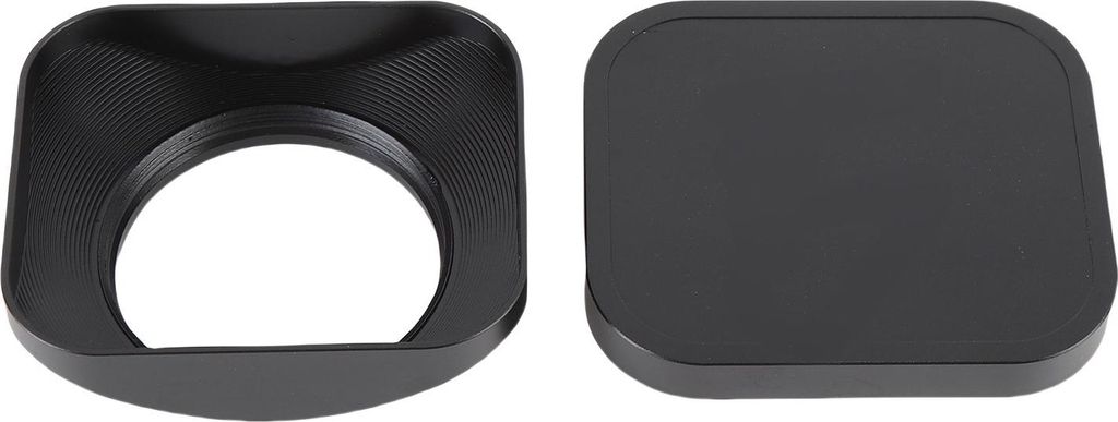 Kamera-Gegenlichtblende aus Aluminiumlegierung, präzise CNC-Feinbearbeitung, Schattenschutz mit Kappe, Schwarz, 40,5 mm