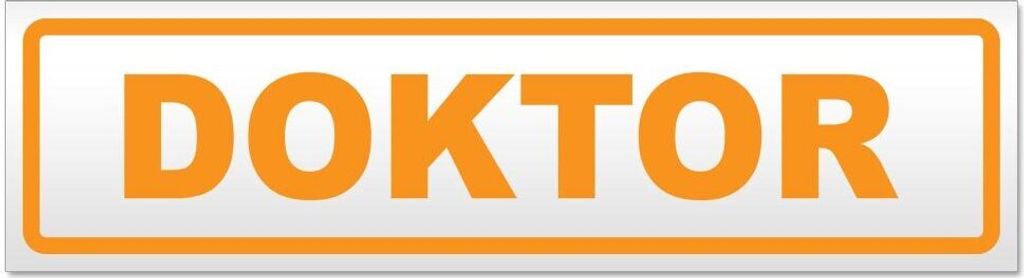 Kiwistar Doktor Magnetschild Schild magnetisch - 20cm Orange - Magnetfolie für Auto PKW Kfz