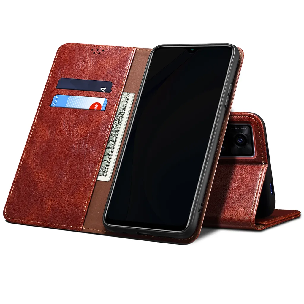 Custodia A Portafoglio Per Google Pixel 6a Con Fessure Carte E Supporto – Copertina Flip In Pelle Con Fantasia Acchiappasogni