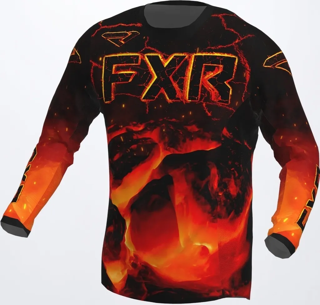 Maillot MX Confortable FXR Podium Magma L fini la chaleur en Motocross Noir