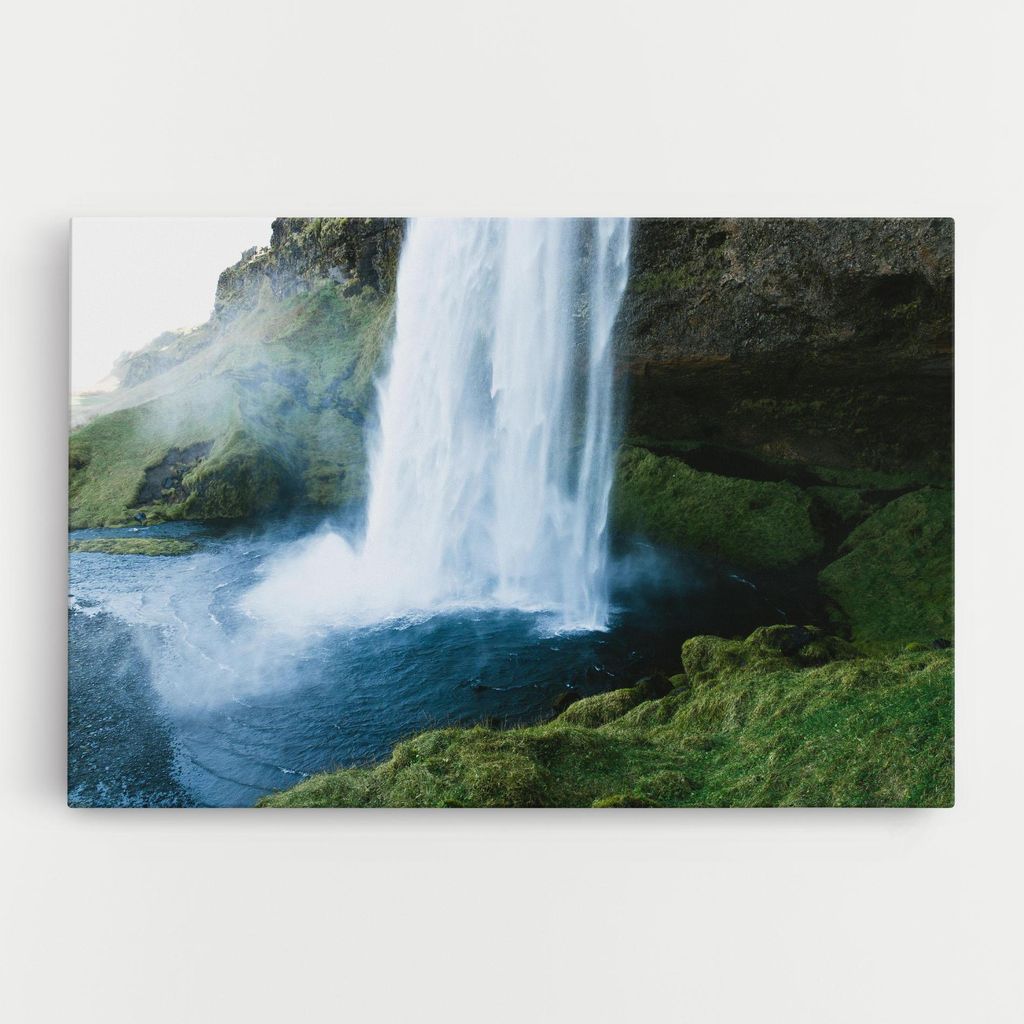 ARTHUB Leinwandbild 70x100 cm, Majestic Waterfall | Wohnzimmerdekoration, Hängende Bilder, Wanddekoration, Heimdekoration, Landschaften, Wasserf...