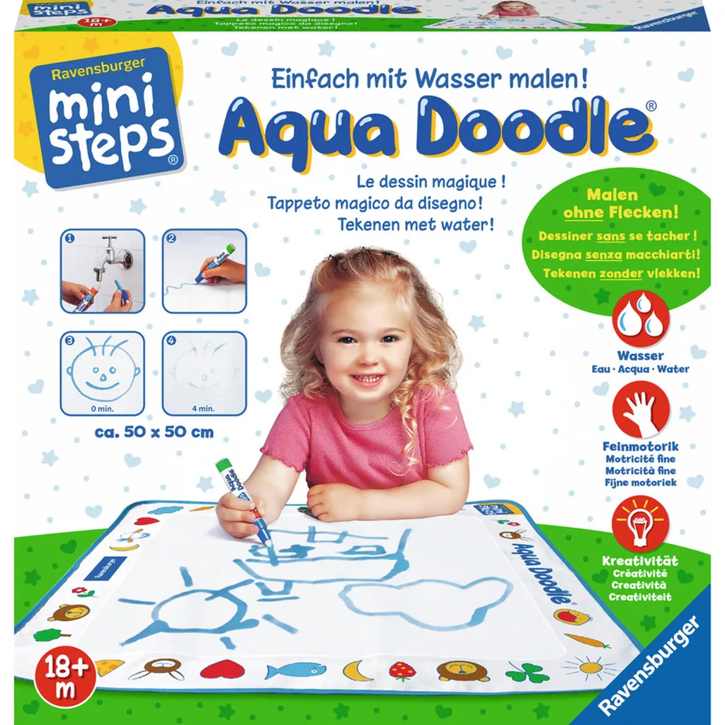 Aqua Doodle® Ravensburger Dessin à l'Eau Réutilisable et Stylo Ergonomique