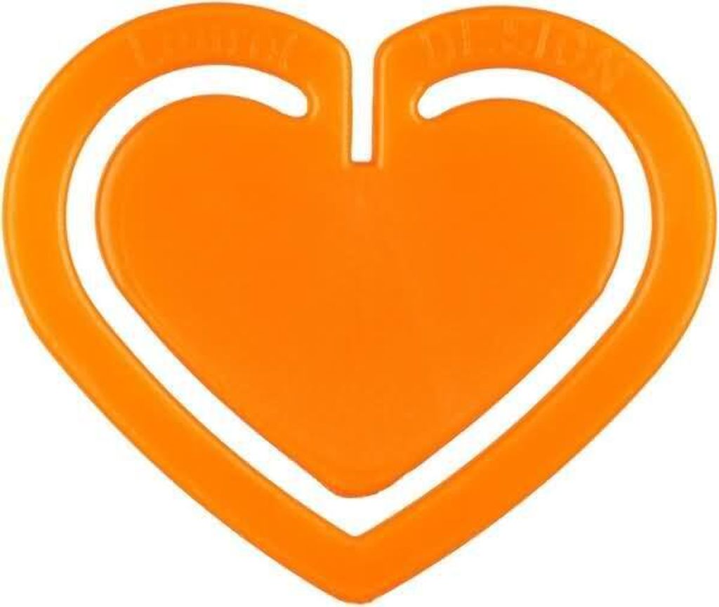 Büroklammern Herzklip 30mm VE=1000 Stück orange