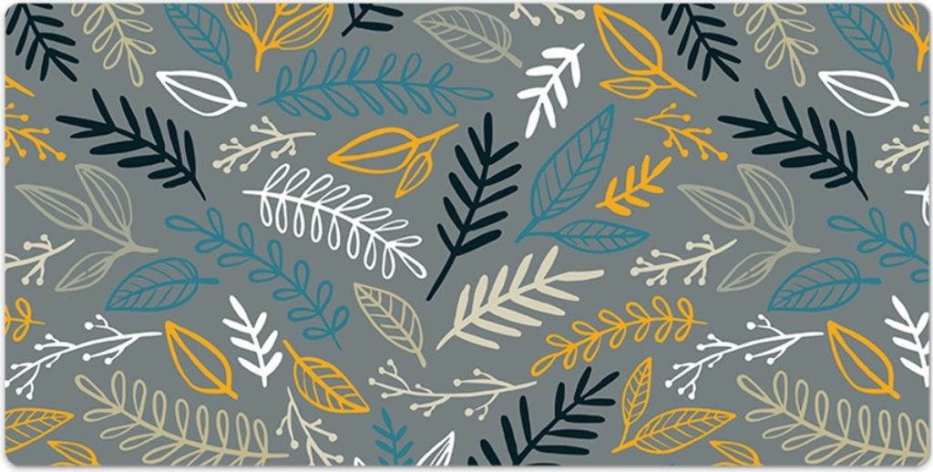 Mauspad - Schreibtischmatte - Tischunterlage - 90x45 cm - Blätter und Zweige