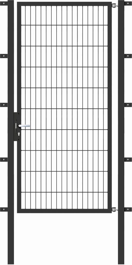 Alberts Einzeltor Flexo mit Zubehör, zum Einbetonieren, anthrazit, Breite 100 cm, Höhe 200 cm