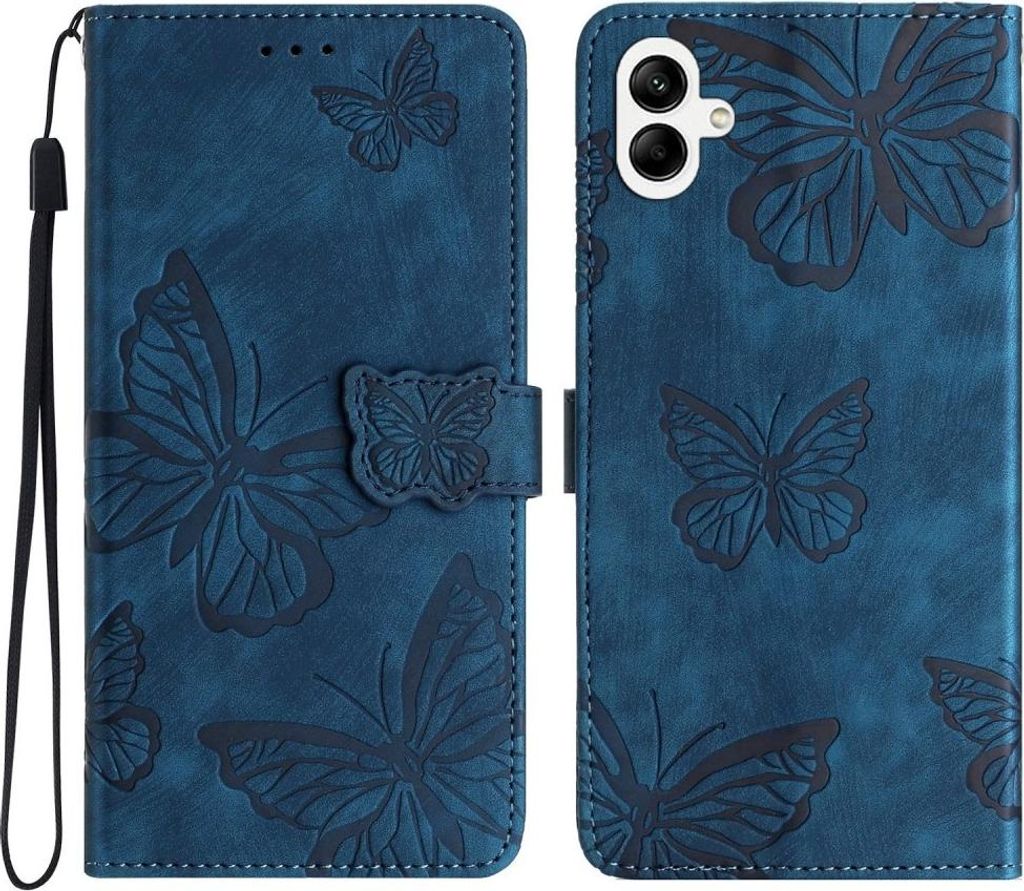 Samsung Galaxy A06 Hülle - Coverup Schmetterlinge Klapphülle - Blau