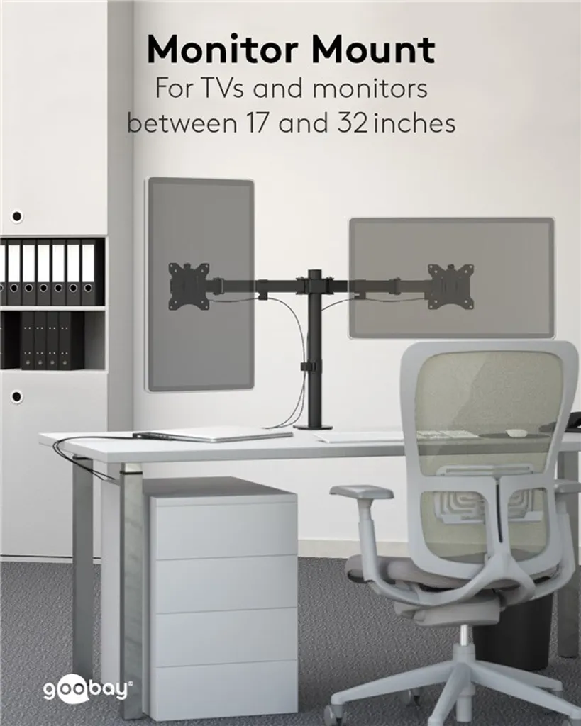 Support de Moniteur Double pour Bureau - Optimisation Espace Travail Noir