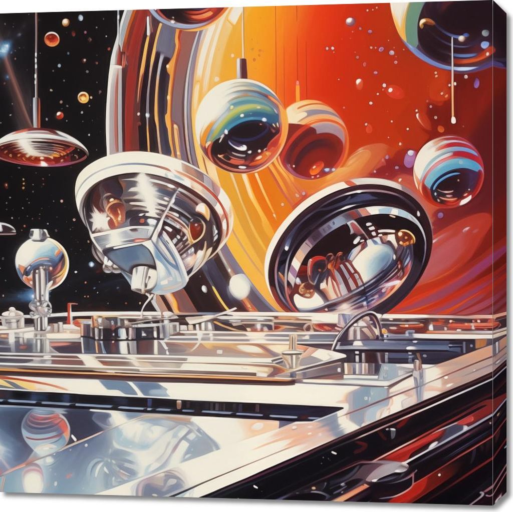 Bild 100x100cm Orchester der Sphären