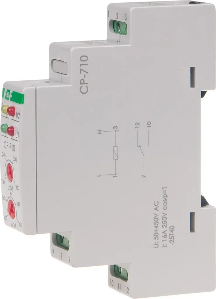 Relais de contrôle de tension monophasé pour tableau électrique CP-710