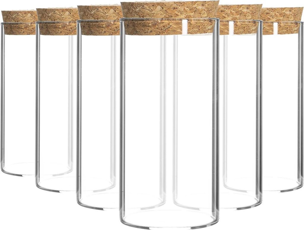 Argon Ta Glas Vorratsgläser mit Korken Lids - Moderne Moderne KÃ1/4che Lebensmittel Speicherbehälter - 110ml - Packung mit 6