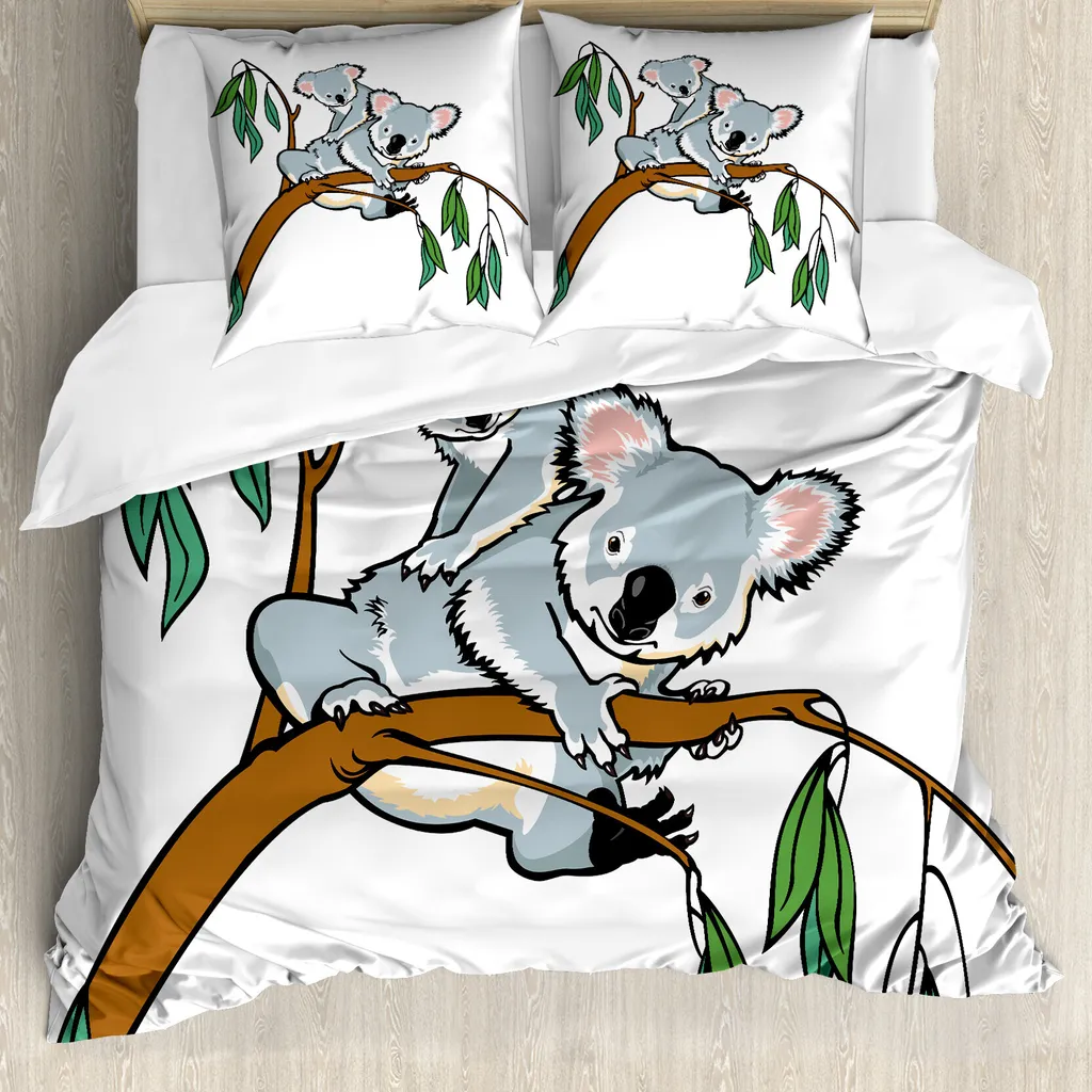 Set Letto Koala Tropicale 200x200 ABAKUHAUS | Design e Igiene