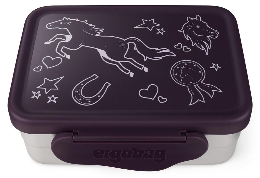 ergobag roestvrijstalen lunchboxen, paars Productafbeelding 