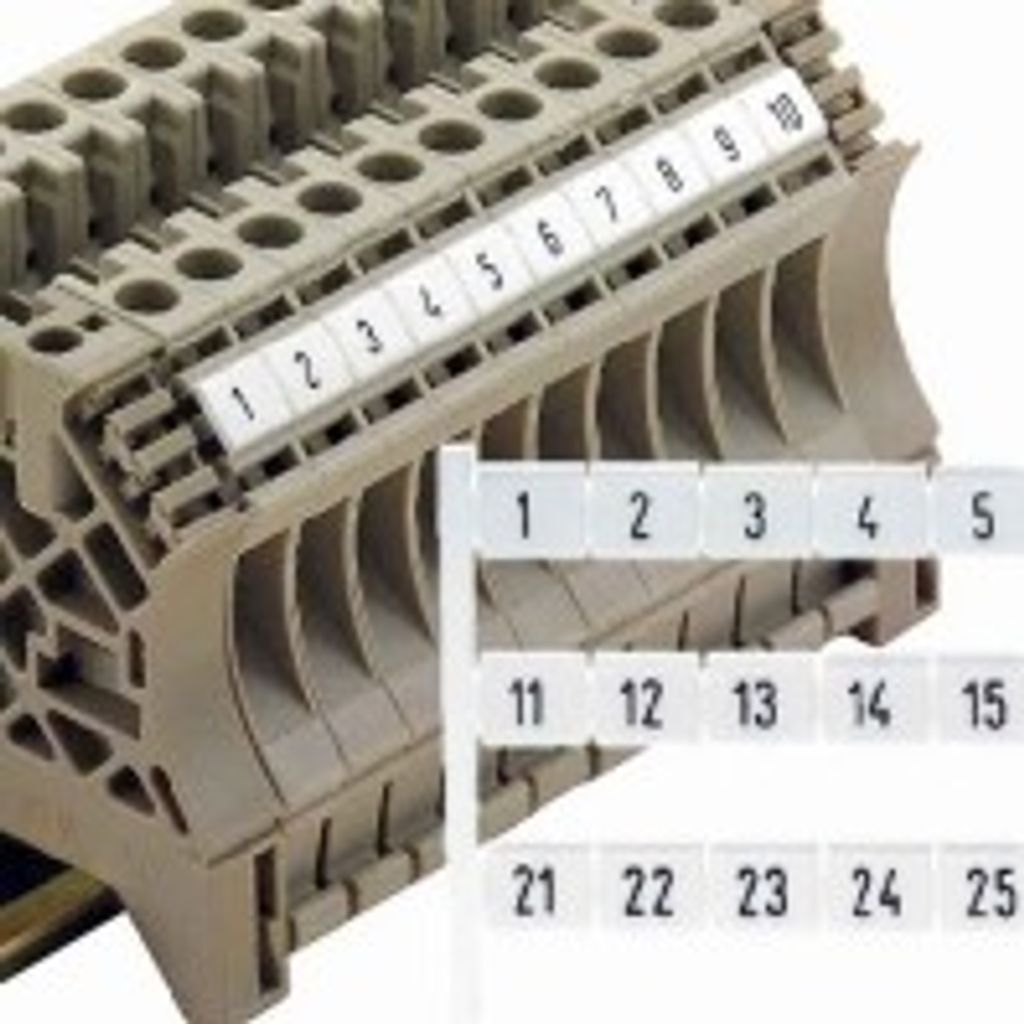 Weidmüller DEK 5 FWZ L1-PE Klemmen- markierer Karte 5x5mm ws 0354361187