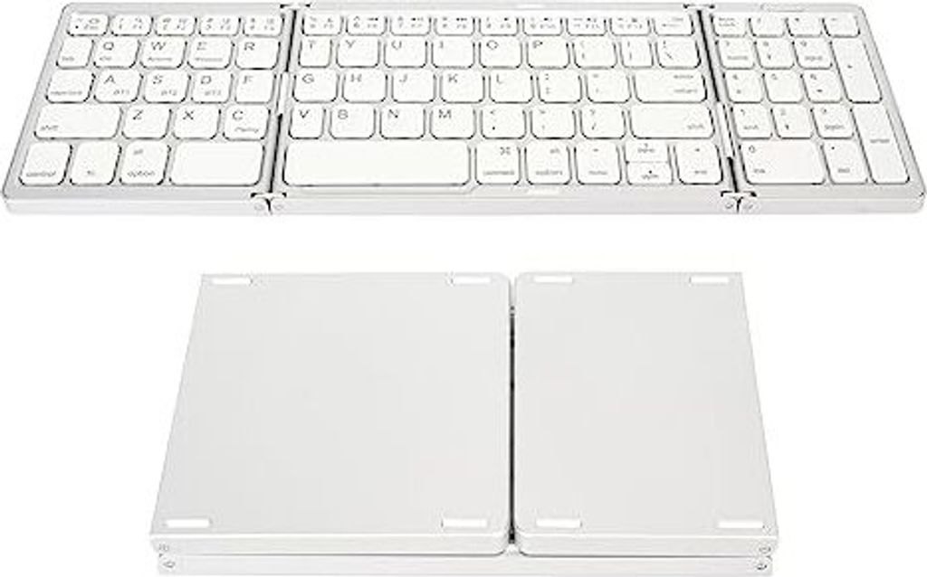 Faltbare Bluetooth -Tastatur, dreifache tragbare drahtlose Tastatur -Tastatur, Taschengröße unterstützt mehrere Geräteverbindungen, Laptop