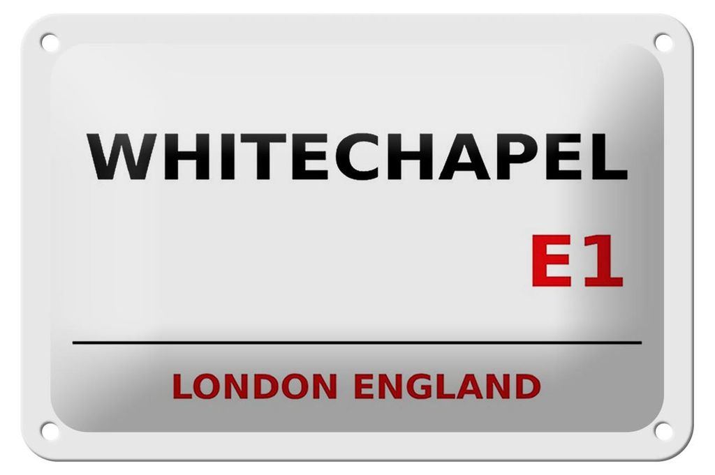 Blechschild London 18x12cm England Whitechapel E1 Produktbild 
