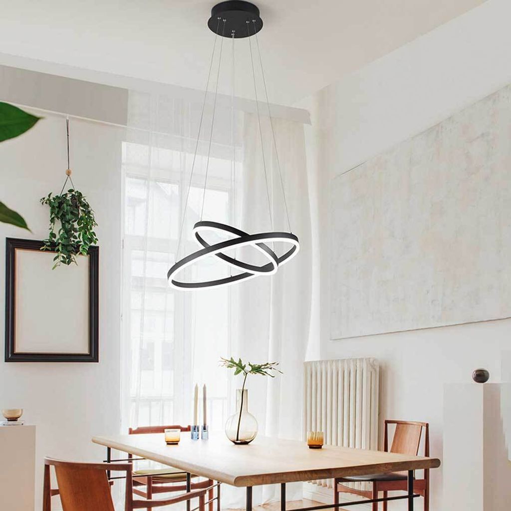 Fabas Luce LED Pendelleuchte Giotto Ø600mm 36W Warmweiß Weiß dimmbar